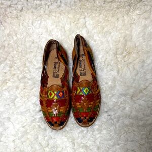 Vibrant Multicolor Woven Flats